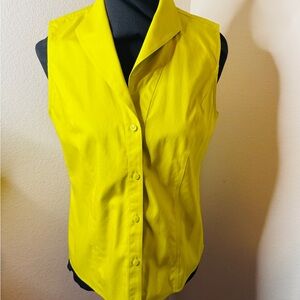 Jones New York Vibrant Yellow Sleeveless Blouse